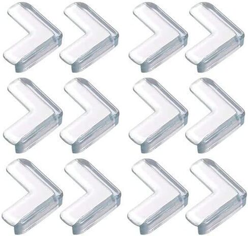 12 Pack Corner Protector for Baby, Furniture Corner Guard, Protectors Guards & Edge Safety Bumpers - Clear & Transparent in Saudi Arabia