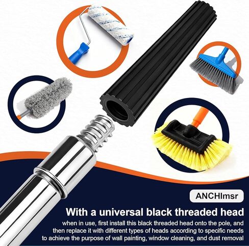 Pole Sander for Drywall, 89 Inch Manual Hand Drywall Sander with Extension Pole, Bag, 360 Circular Radial Hand Sander for Painting Projects with 5pcs Sanding Discs (80, 100, 120, 180, 240 Grit) in Kuwait