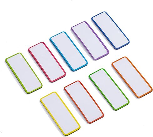 Sooyee 54 Pcs Magnetic Dry Erase Labels,3.2"x1.2" Flexible Reusable Magnetic Label Stickers for Classroom Home Office Garage Refrigerator Blank Writable Erasable Cards Name Tags Students Locker Shelf in Saudi Arabia