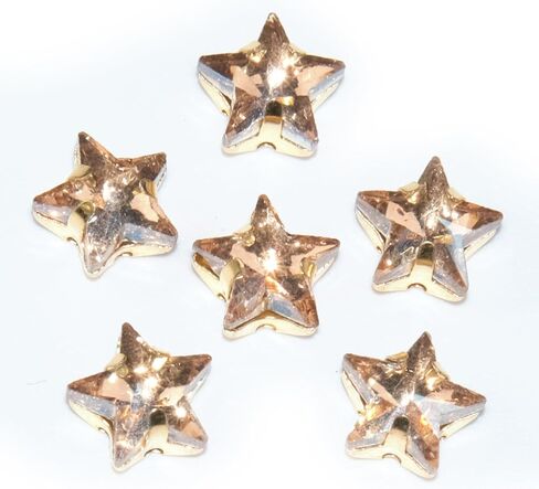 50Pcs Sew on Rhinestones for Crafting,10mm Gold Claw Star Glass Rhinestones for Bedazzling,Bedazzling Gems for Crafting Jewelry Handicrafts Clothes Bag Shoes in Saudi Arabia