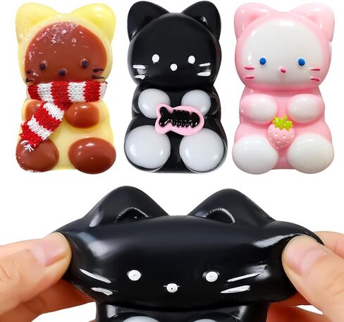 30PCS Stress Balls Fidget Toys Adults,Ice Cube Squeeze Toys Party Favors Gifts Squishy Cube Taba Squishy Random Colors for Anxiety Relief & Hand Therapy for Kids & Adults in Saudi Arabia
