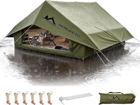 10‘ x 13’ Camping Tent Tarp Fits for 4/6/8 People, 4 Season UV Protection,PU 3000mm Waterproof,Ultralight Shelter Awning Sunshade Cloth, Portable for Travel Picnic Outdoors in Kuwait
