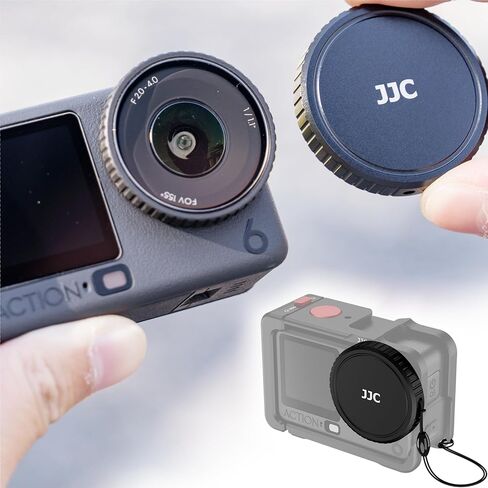غطاء عدسة معدني JJC Action 6 لملحقات DJI Osmo Action 6، غطاء من سبائك الألومنيوم خفيف الوزن ومتين مع جزء داخلي ناعم من مادة EVA، يحمي غطاء العدسة الزجاجية من الصدمات والخدوش والغبار عند عدم الاستخدام in Saudi Arabia