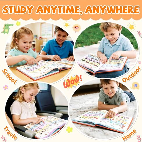 2025 New My English Words First Book Book Toy ، Learning Learning Talking Book ، 470+ كلمة ، 21 موضوعًا ، اضغط لتعلم الصوتيات ، كتب تعليمية تفاعلية للأطفال من عمر 3 سنوات أ in Kuwait