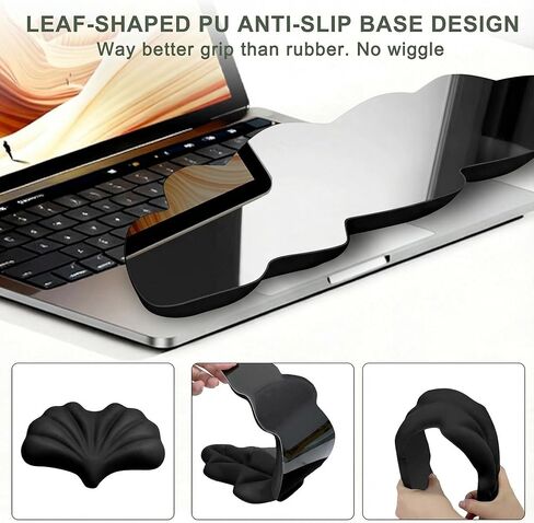 Ergonomic Leaf Keyboard and Mouse Wrist Rest Set, Extra Wide & Thick Memory Foam for Carpal Tunnel Pain Relief, Non-Slip Base, PC/Mac/Laptop, Gift for Office Work, Gaming in Saudi Arabia