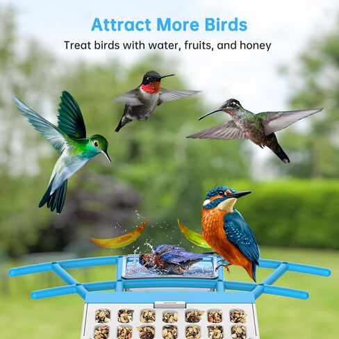 Smonet Bird Feeder مع الكاميرا B300: Smart Birdhouse Camera AI التعرف على الطاقة الشمسية ، WIFI WIFI WIFI في الهواء الطلق مشاهدة الفيديو المباشر ، هدايا عيد ميلاد مضحكة لأمي الأم جدة ابنة in Kuwait
