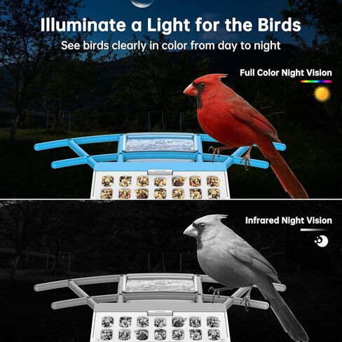 Smonet Bird Feeder مع الكاميرا B300: Smart Birdhouse Camera AI التعرف على الطاقة الشمسية ، WIFI WIFI WIFI في الهواء الطلق مشاهدة الفيديو المباشر ، هدايا عيد ميلاد مضحكة لأمي الأم جدة ابنة in Kuwait