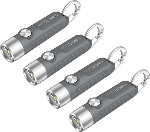 S11-T Rechargeable Keychain Flashlight, 500 High Lumens EDC Mini Flashlight with Magnet, LED Pocket Light Suitable for Outdoor, Camping, Hiking in Saudi Arabia