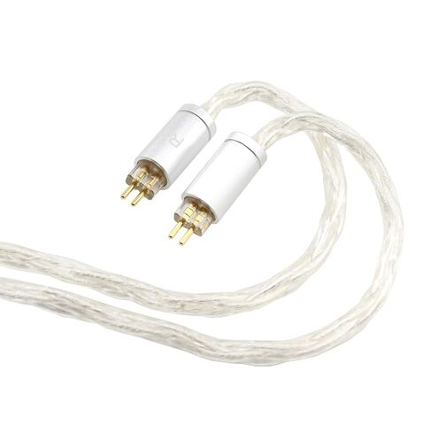 كابل Youkamoo 0.78 مم 2 دبوس IEM، سلك سماعة أذن طويل 2 متر 6.5 قدم 4.4 مم سلك مطور لسماعات الأذن المتوازنة، مطلي بالفضة في كابل مراقبة الأذن (أسود) in Saudi Arabia
