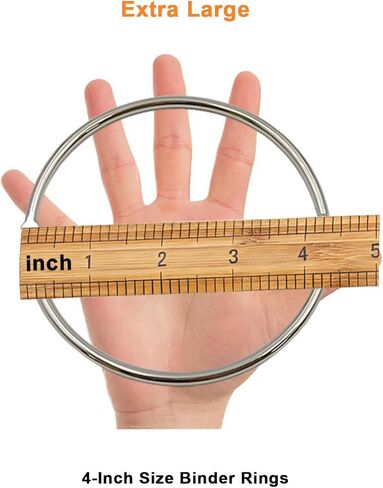 4 بوصات إضافية من حلقات الموثق - 6 حلقات كتب مع ثقب ، منظم قابلة لإعادة الاستخدام لبطاقات الفهرس ، مجلدات الملفات ، المفاتيح ، الحرف اليدوية ، لوازم المدرسة المنزلية (6) in Kuwait