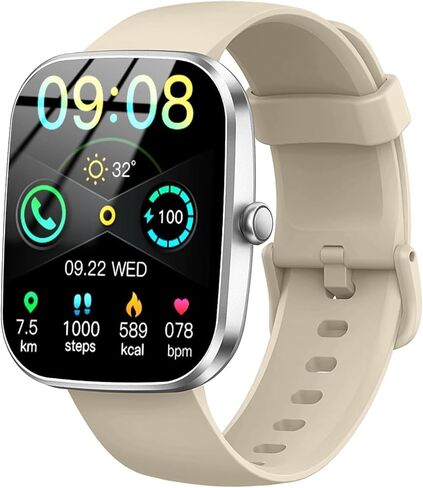 Smart Watch(Answer/Make Call), 1.91" Smartwatch for Men Women, NEW Fitness Watch with 110+ Sport Modes, Fitness Activity Tracke with Pedometer/Sleep Monitor/Heart Rate/IP68 Waterproof, for Android iOS in Saudi Arabia