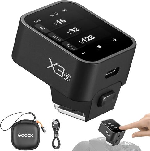 Godox X3N X3-N Wireless Flash Trigger for Nikon Camera, 2.4G X System Flash Transmitter, Support TTL Auto/Manual/HHS Flash/Multi Flash, Built-in Battery, Touchscreen in Kuwait