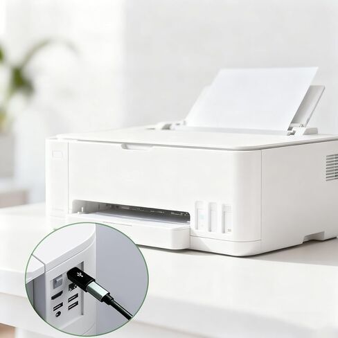 محول USB B إلى USB C، 2 حزمة، USB C أنثى إلى موصل محول ذكر يدعم مزامنة البيانات، متوافق مع الطابعات والبيانو الكهربائي وأجهزة المزج والأجهزة ذات منفذ MIDI، أسود in Kuwait