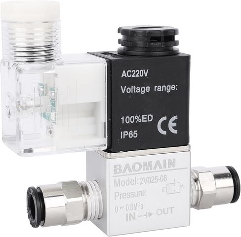 صمام هواء لولبي هوائي من Baomain 2V025-08 DC12V 2 Way 2 Position PT1/4" in Kuwait