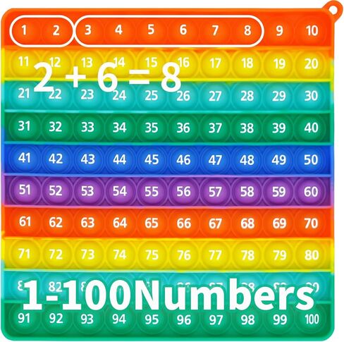 التفاعلية 12x12 لوحة البوب ​​الضاعفة - لعبة الرياضيات الحسية الجذعية مع فقاعات قابلة للورق ، لعبة التعلم في الفصل الدراسي والمنزل ، مخطط جدول الضرب للأطفال ، أداة تخفيف الإجهاد ، CPC معتمد in Kuwait