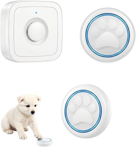DFQ Wireless Pet Doorbell للتدريب على القعادة للذهاب إلى الخارج ، جرس الحيوانات الأليفة المقاوم للماء مع أزرار اللمس ومستقبل واحد ، نطاق 1000 قدم ، 60 الألحان وحجم قابل للتعديل ، الأسود in Kuwait