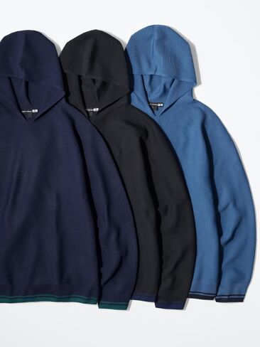 Uniqlo Washable 3D Knit Pullover Hoodie in Saudi Arabia