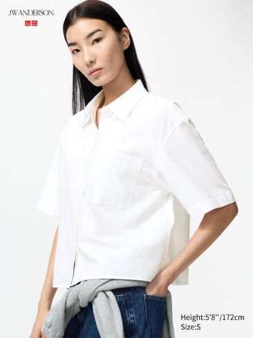 Uniqlo Oxford Boxy Shirt | Short Sleeve in Saudi Arabia