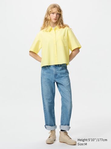 Uniqlo Oxford Boxy Shirt | Short Sleeve in Saudi Arabia