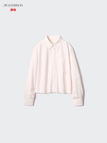 Uniqlo Oxford Boxy Cropped Shirt | Striped in Saudi Arabia