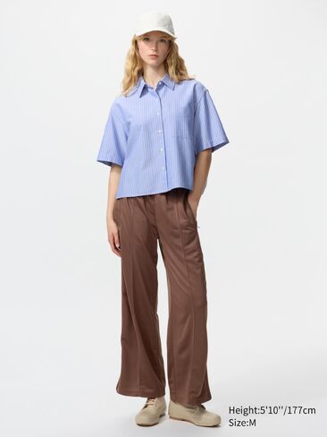Uniqlo Oxford Boxy Short Sleeve Shirt | Striped in Saudi Arabia