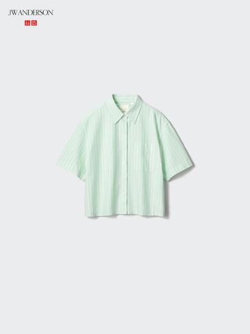 Uniqlo Oxford Boxy Short Sleeve Shirt | Striped in Saudi Arabia