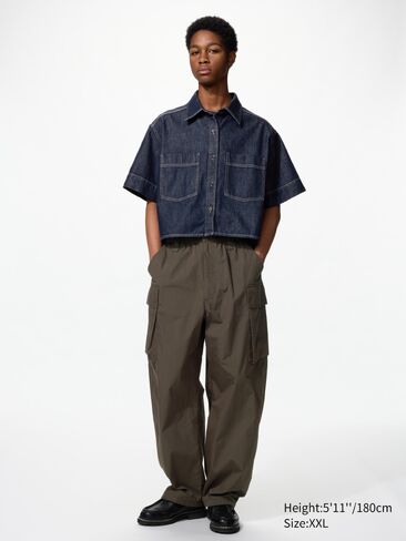 Uniqlo Denim Boxy Shirt | Half Sleeve in Saudi Arabia