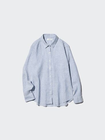 قميص Uniqlo من الكتان الفاخر | مخطط in Saudi Arabia