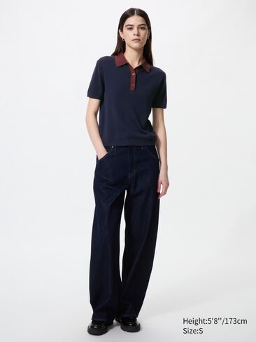 Uniqlo Polo Short Sleeve Sweater | Color Block in Saudi Arabia