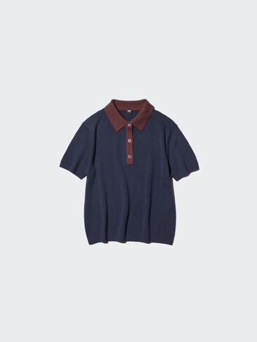 سترة UNIQLO بولو بأكمام قصيرة | كتلة اللون in Saudi Arabia