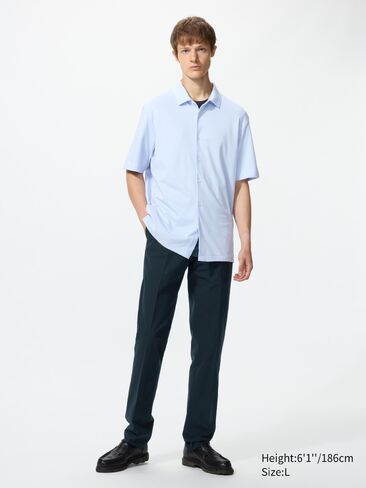 Uniqlo AIRism Cotton Pique Full Open Polo Shirt in Saudi Arabia