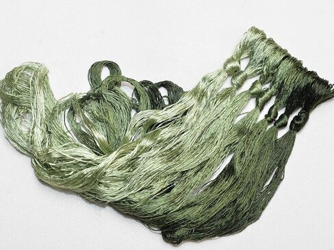 100% Nature Mulberry Handmade Embroidery Silk Thread Woven Jewelry Accessory Artificial Flowers Cross Stitch Floss DIY Sewing Kits 7 Gradient Colors 22m Each (15) in Saudi Arabia