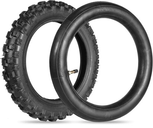 2.50-10 Dirt Bike Tire and Inner Tube Set,10-Inch Rim Off Road Mini Dirt Bike Front/Rear Tire and Inner Tube,Compatible with Honda CRF50/XR50, Suzuki JR50/DRZ70, and Yamaha PW50 in Kuwait