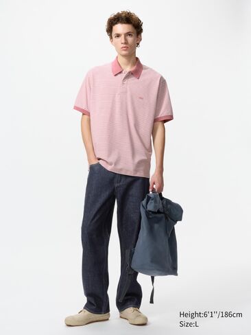 Uniqlo DRY Pique Striped Polo Shirt | Narrow Stripe in Saudi Arabia