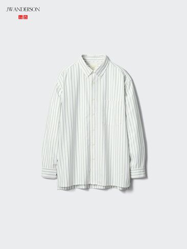 قميص Uniqlo Oxford كبير الحجم | مخطط in Saudi Arabia