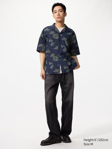 Uniqlo Open Collar Shirt | Short Sleeve | Printed in Saudi Arabia