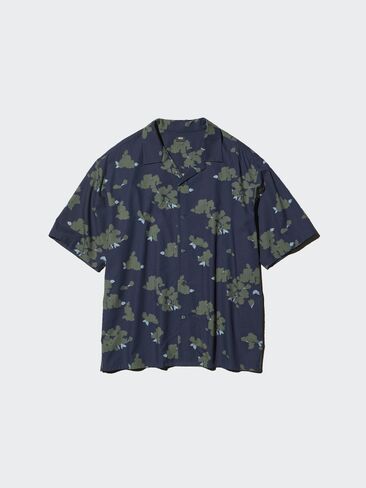 Uniqlo Open Collar Shirt | Short Sleeve | Printed in Saudi Arabia