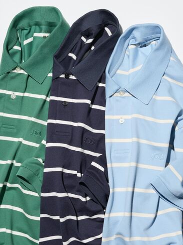 قميص بولو مخطط Uniqlo Pique جاف | شريط واسع in Saudi Arabia