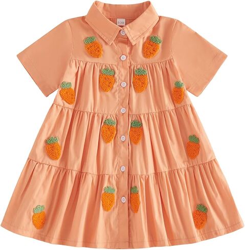 Toddler Baby Girl Easter Outfit Jesus Loves Me Smocked Doll Collar Puff Sleeve A Line Dress Kid Spring Summer Dress in Saudi Arabia