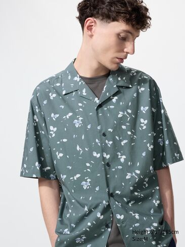 Uniqlo Open Collar Shirt | Short Sleeve | Printed in Saudi Arabia