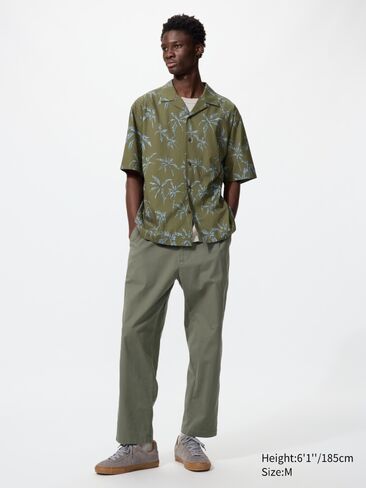 قميص Uniqlo بياقة مفتوحة | كم قصير | مطبوعة in Kuwait