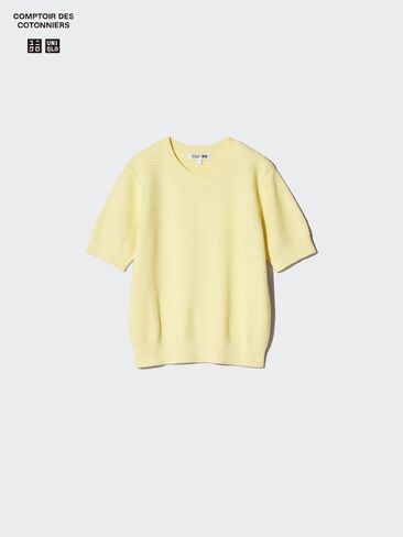 Uniqlo Cotton Short Sleeve Sweater in Saudi Arabia