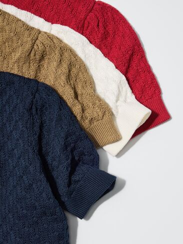 سترة Uniqlo Pointelle | كم قصير in Saudi Arabia