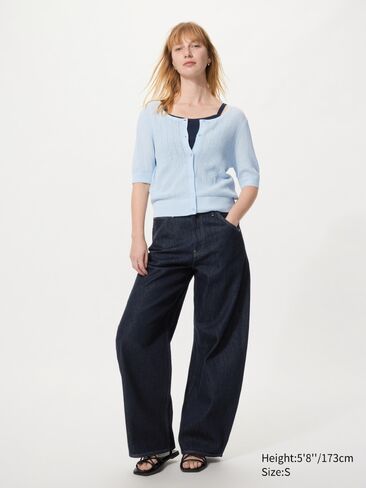 Uniqlo Sheer Lace Cardigan | Short Sleeve in Saudi Arabia