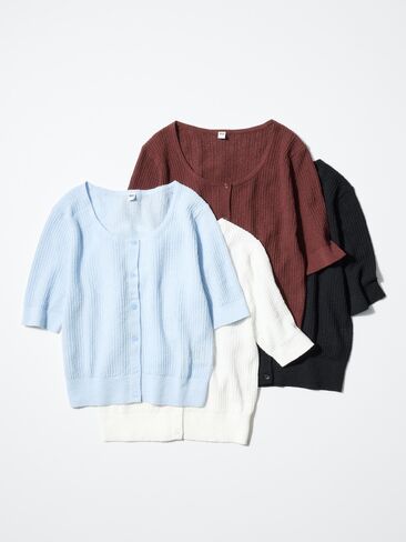 Uniqlo Sheer Lace Cardigan | Short Sleeve in Saudi Arabia