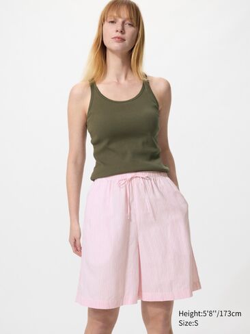 Uniqlo Linen Blend Easy Shorts | Stripe in Saudi Arabia