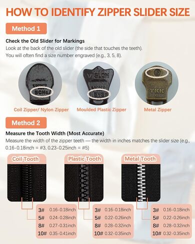 VICHERIA Zipper Repair Kit (45 Pcs), Universal Size #5 Zippers for Sewing, Replacement Slider Pull Fix Kit for Jackets, Coat, Boot, Backpack, Purse in Saudi Arabia