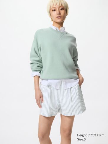 Uniqlo Linen Cotton Shorts | Striped in Saudi Arabia