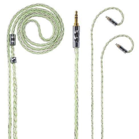 كابل ترقية Yongse YS12 HiFi | جديلة مختلطة 8 جدائل و7N OCC مطلية بالفضة لـ Tangzu 7 هرتز IEMs | 0.78 دبوسان (4.4 ملم متوازن، وردي) in Kuwait