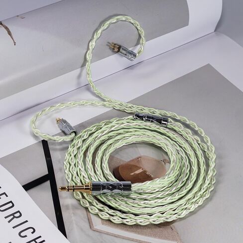 كابل ترقية Yongse YS12 HiFi | جديلة مختلطة 8 جدائل و7N OCC مطلية بالفضة لـ Tangzu 7 هرتز IEMs | 0.78 دبوسان (4.4 ملم متوازن، وردي) in Kuwait